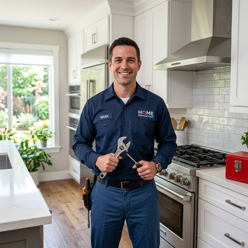 Smiling professional technician